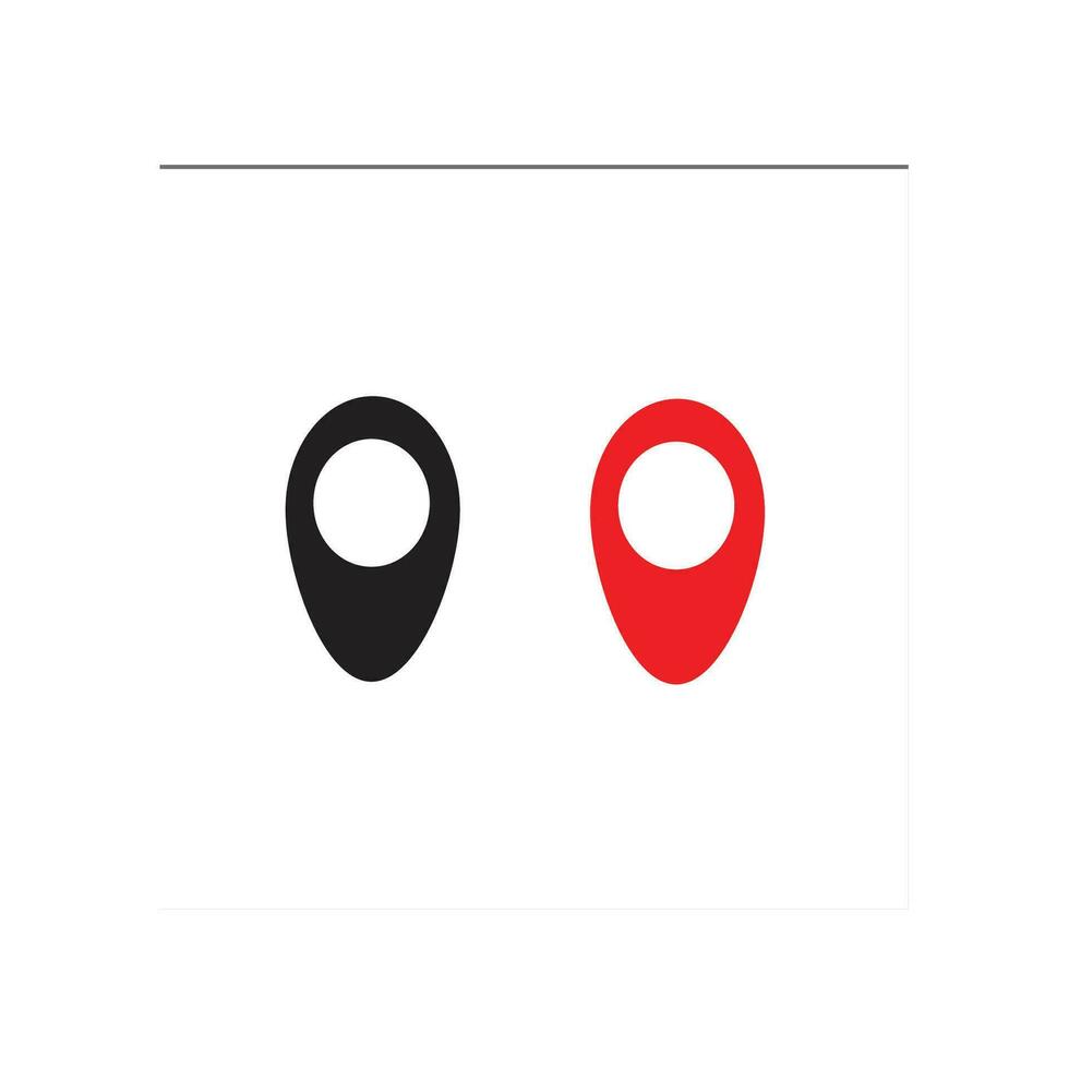 Location pin icon. Map pin place marker. Location icon. Map marker pointer icon set. GPS location symbol collection. Flat style vector