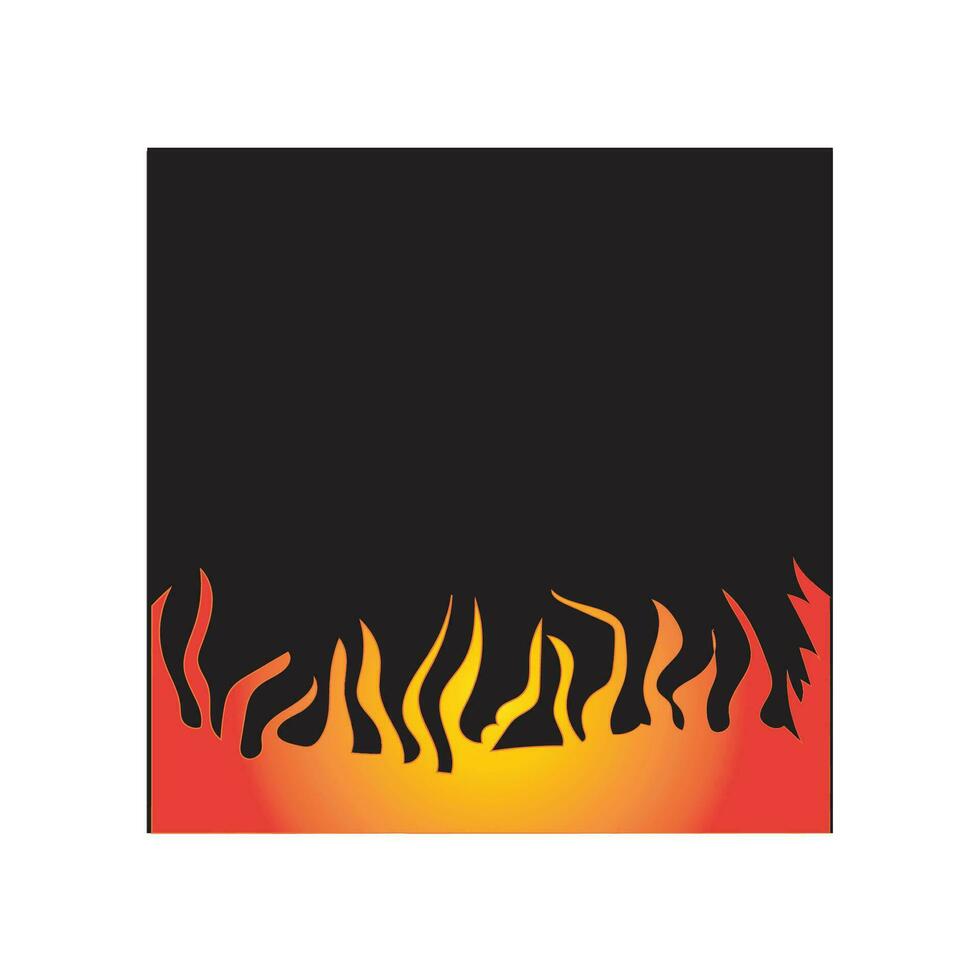 Bonfire silhouette logotype. Flames symbols set flat style vector