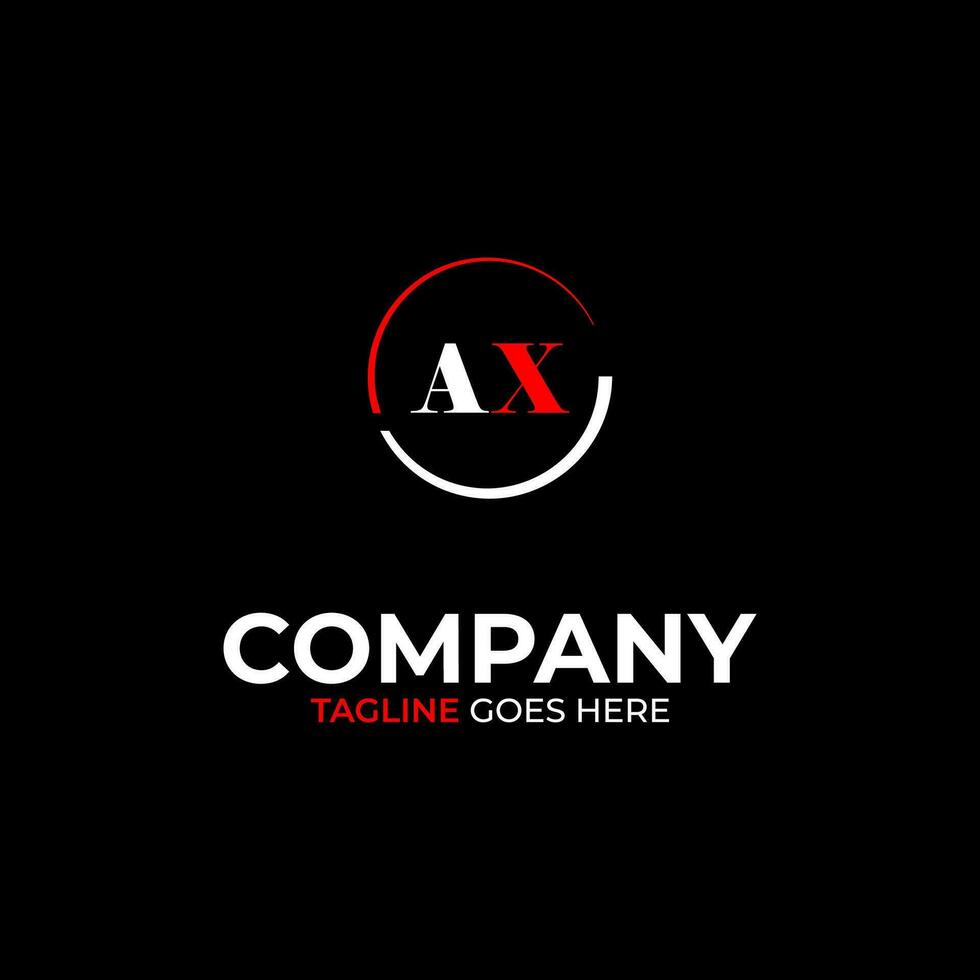 AX creative modern letters logo design template vector