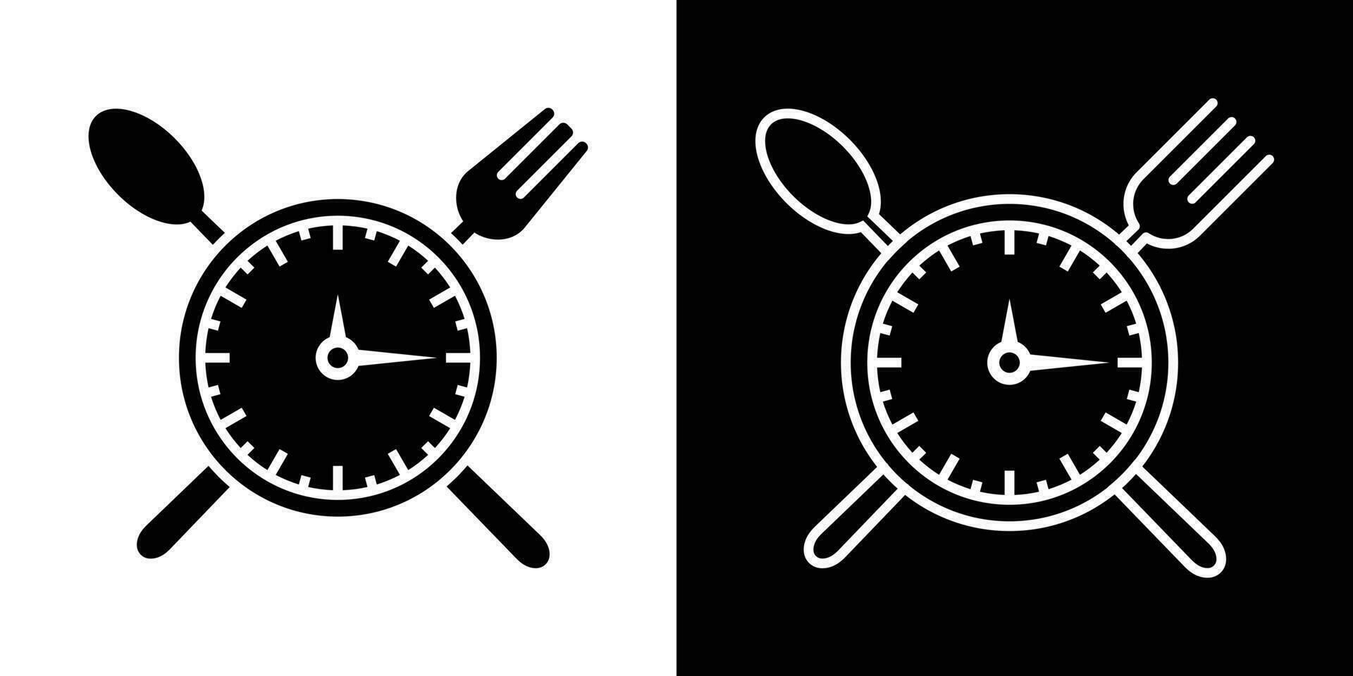 eat time logo design abstract icon vector illustration