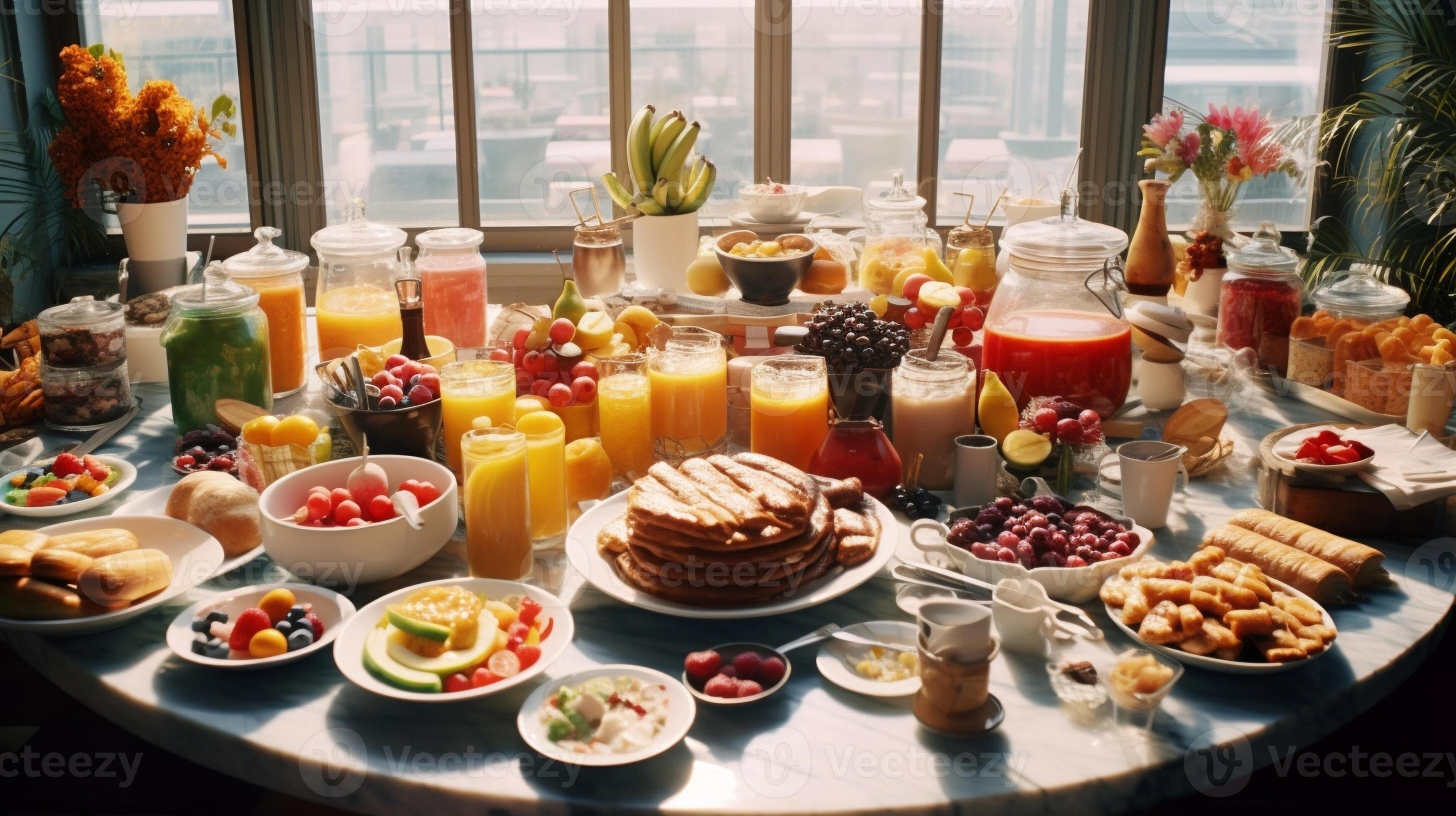 Hotel buffet breakfast, Generative AI 29880020 Stock Photo at Vecteezy