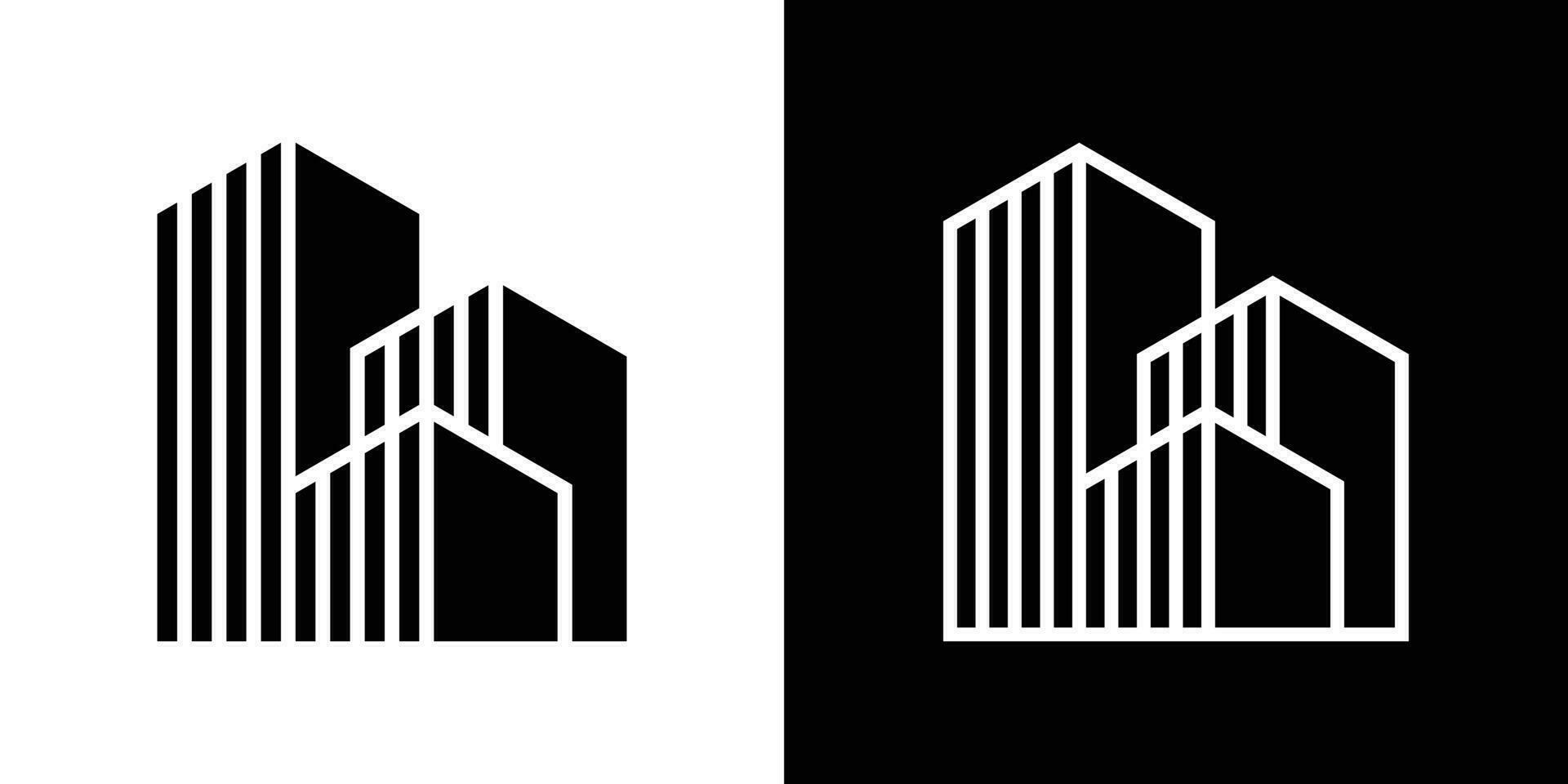 logo diseño constructor sencillo real inmuebles edificio Departamento icono vector ilustración