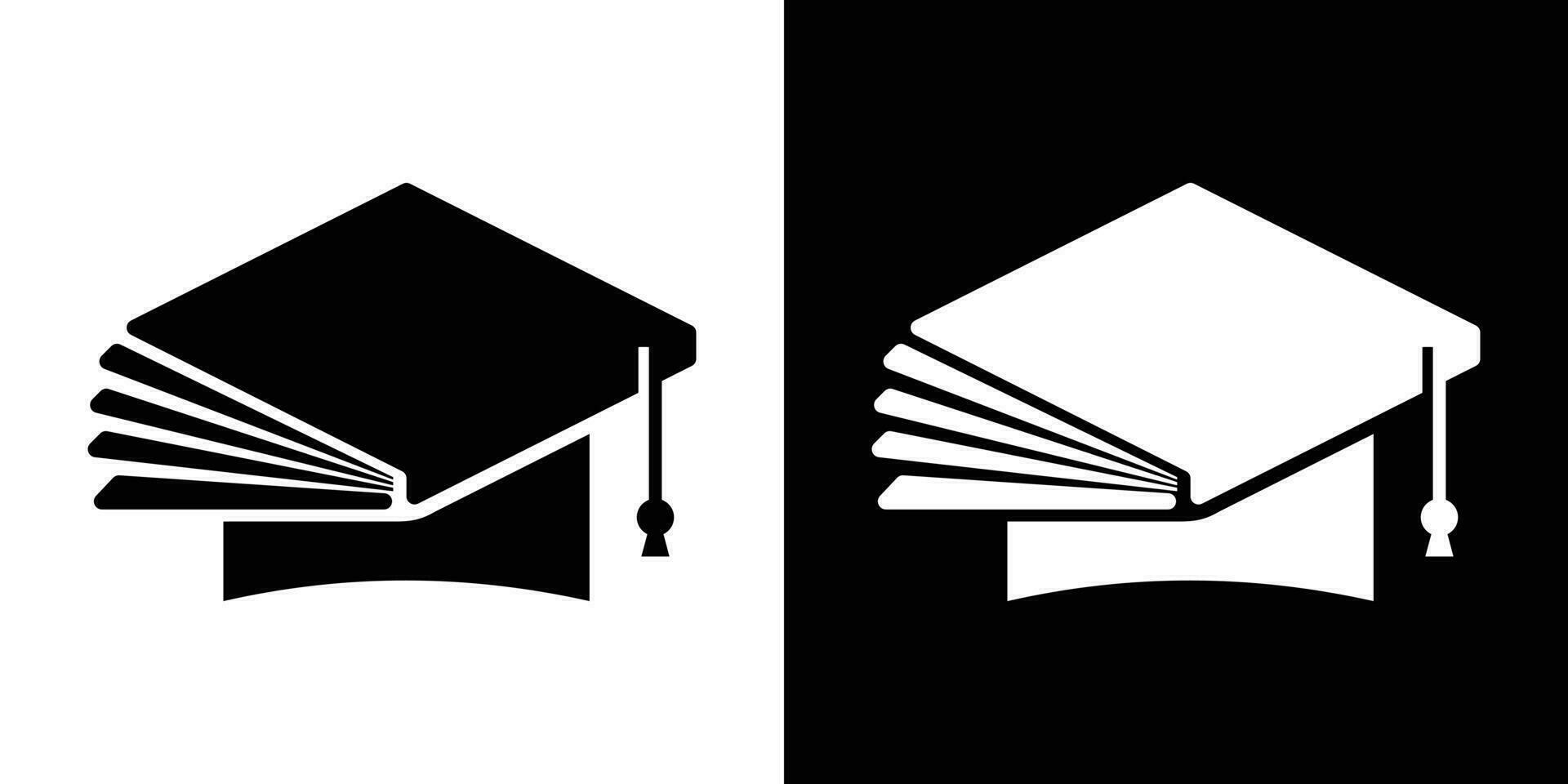 logo design education book and hat graduation icon vector illustration