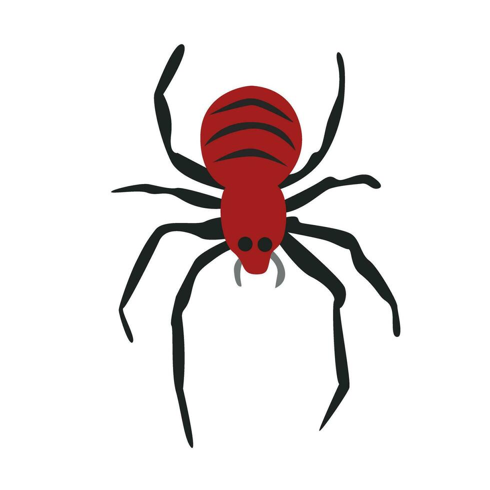 Poisonous spider vector set. Happy halloween clip art. Halloween character. Insect vector. Flat vector in cartoon style isolated on white background