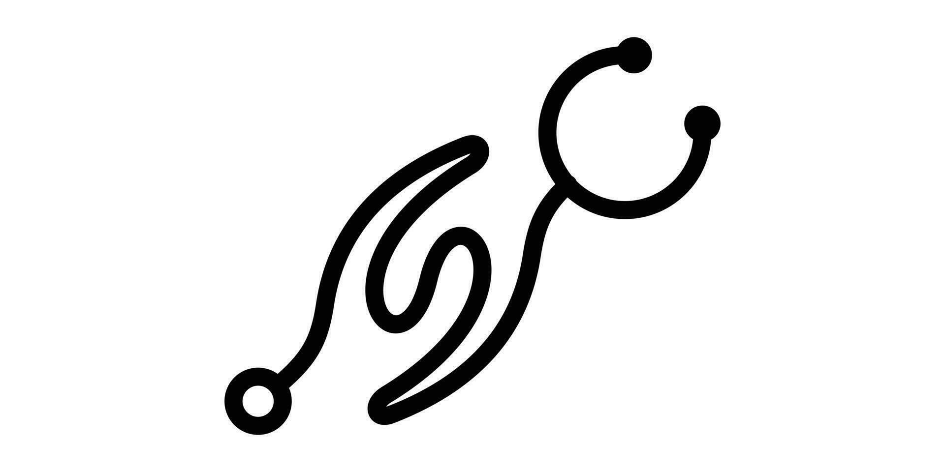 logo design stethoscope and hand help icon vector illustration