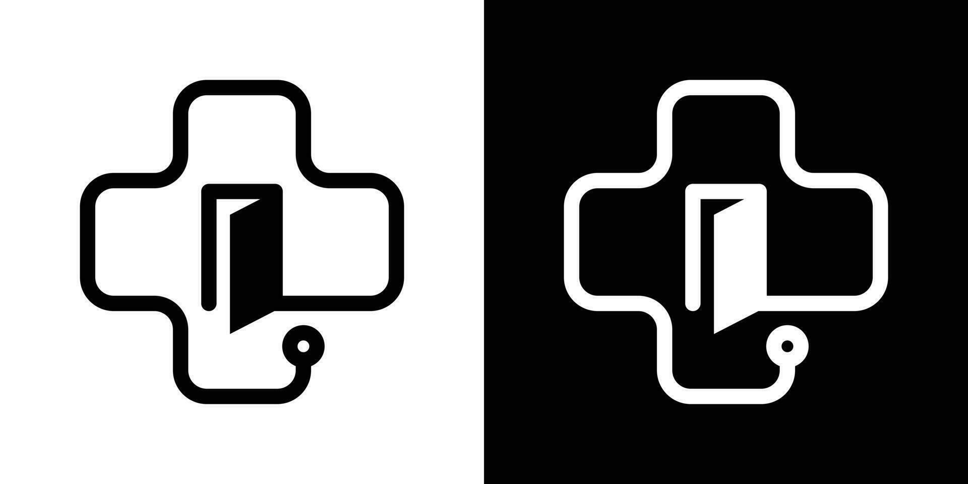 open door medical logo design icon vector illustration