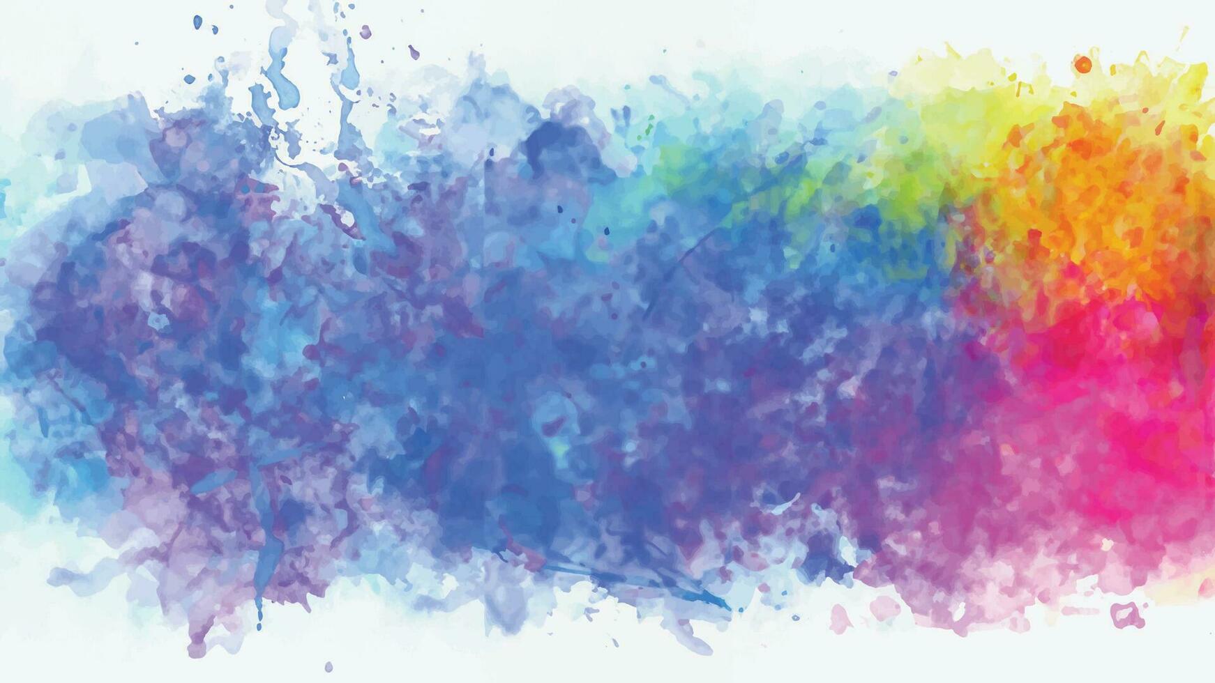 Abstract background with a colourful watercolour splatter design vector