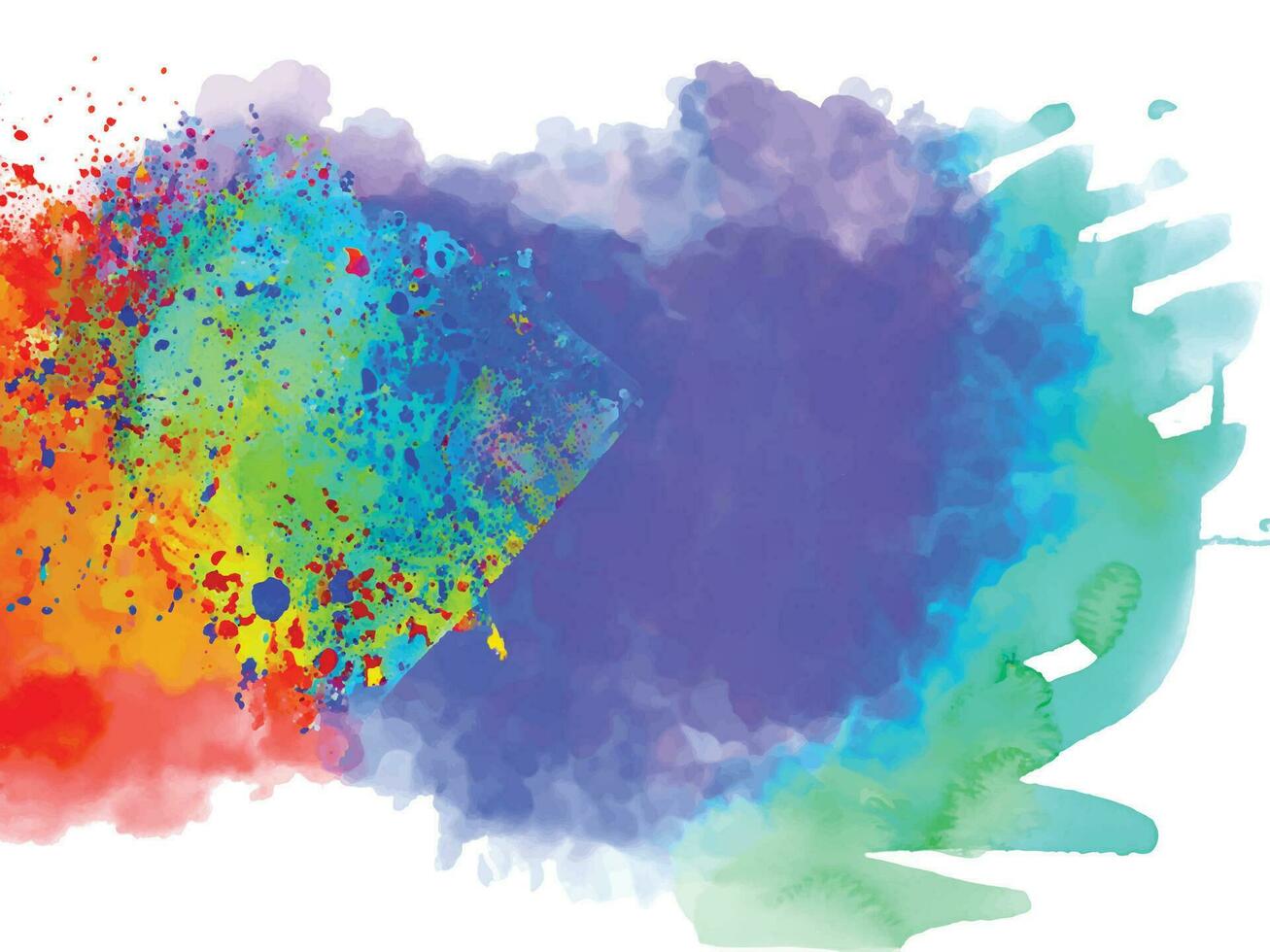 Abstract background with a colourful watercolour splatter design vector