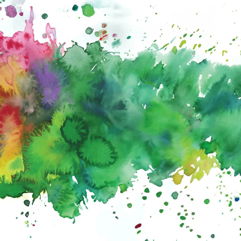 Abstract background with a colourful watercolour splatter design vector