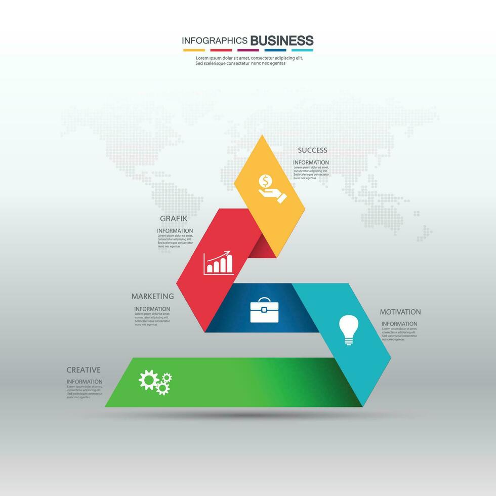 Infographic vector, graph. presentation. Business concepts, parts, steps, processes. Visualization of infographic data. Startup template. - Vector