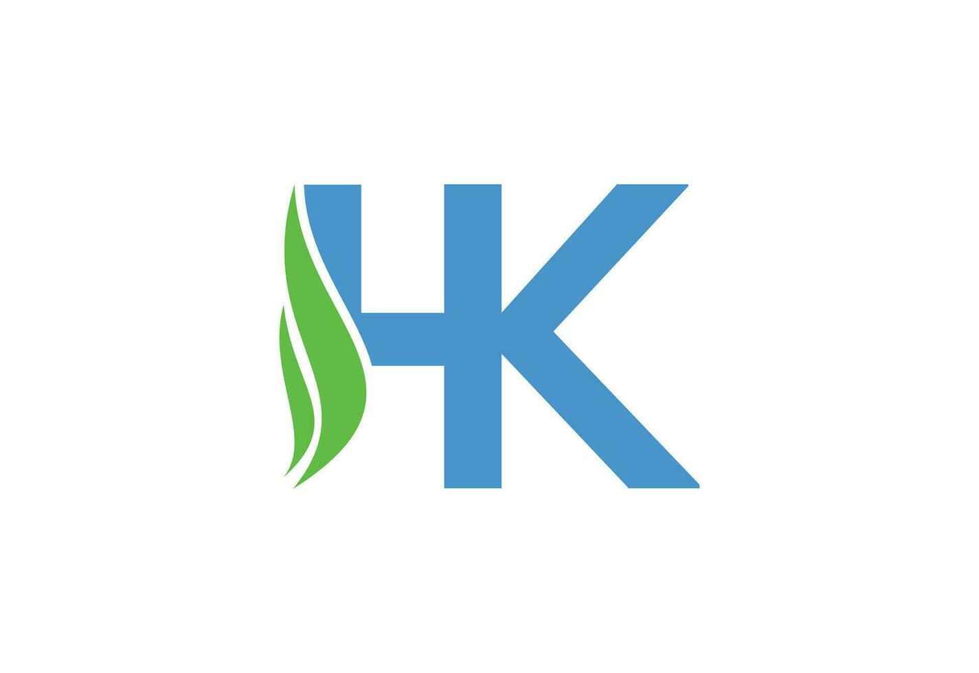 Alphabets HK letter logo design with creative sign, Vector illustration
