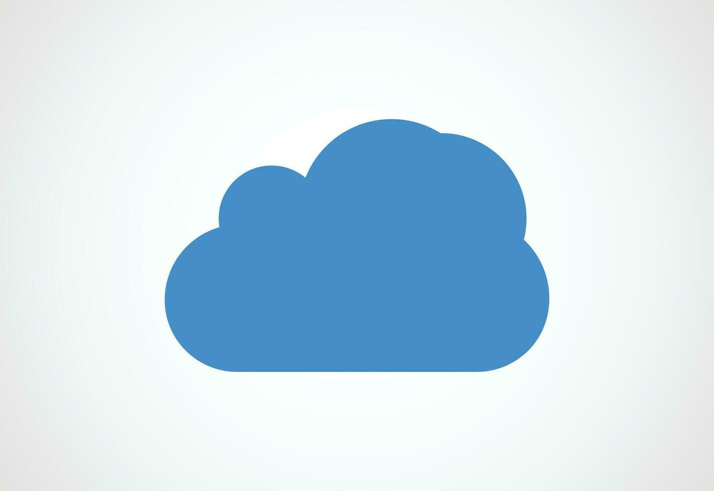 Solid Cloud logo design, Vector design template