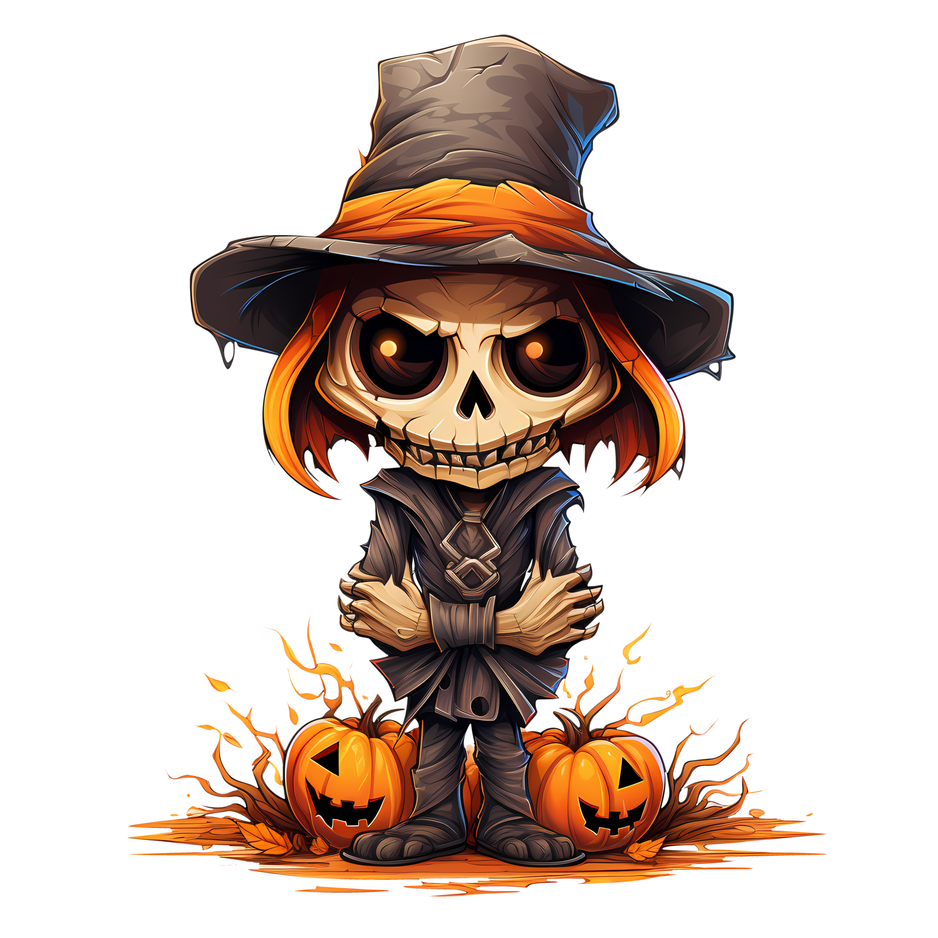 Autumn Halloween Clipart Illustration AI Generative 29880737 PNG