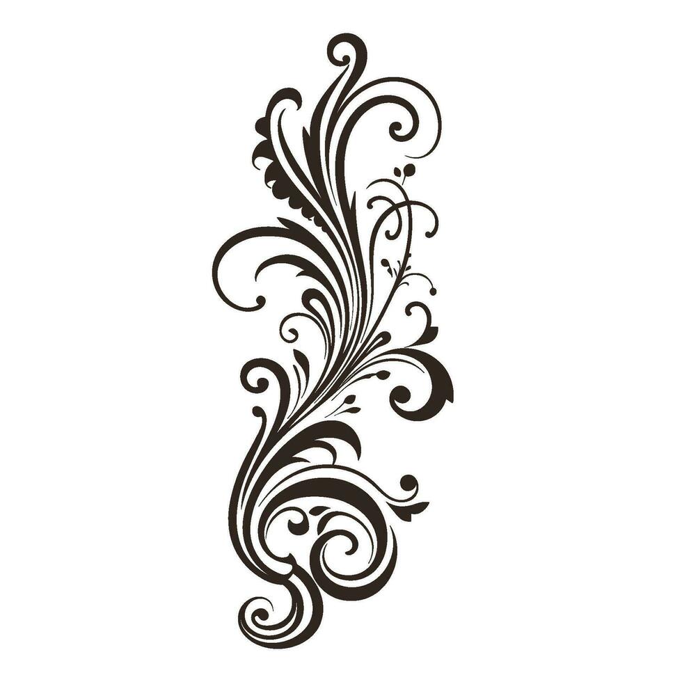 Vintage typographic design element vector, Calligraphic vector decorative Ornament element