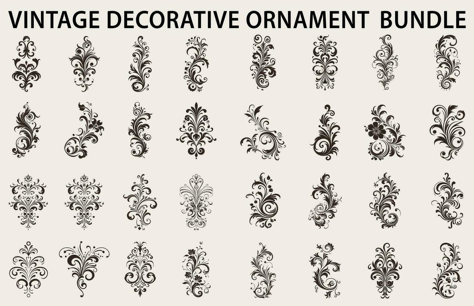 Clásico tipográfico diseño elemento vector manojo, conjunto de caligráfico vector decorativo ornamento elemento