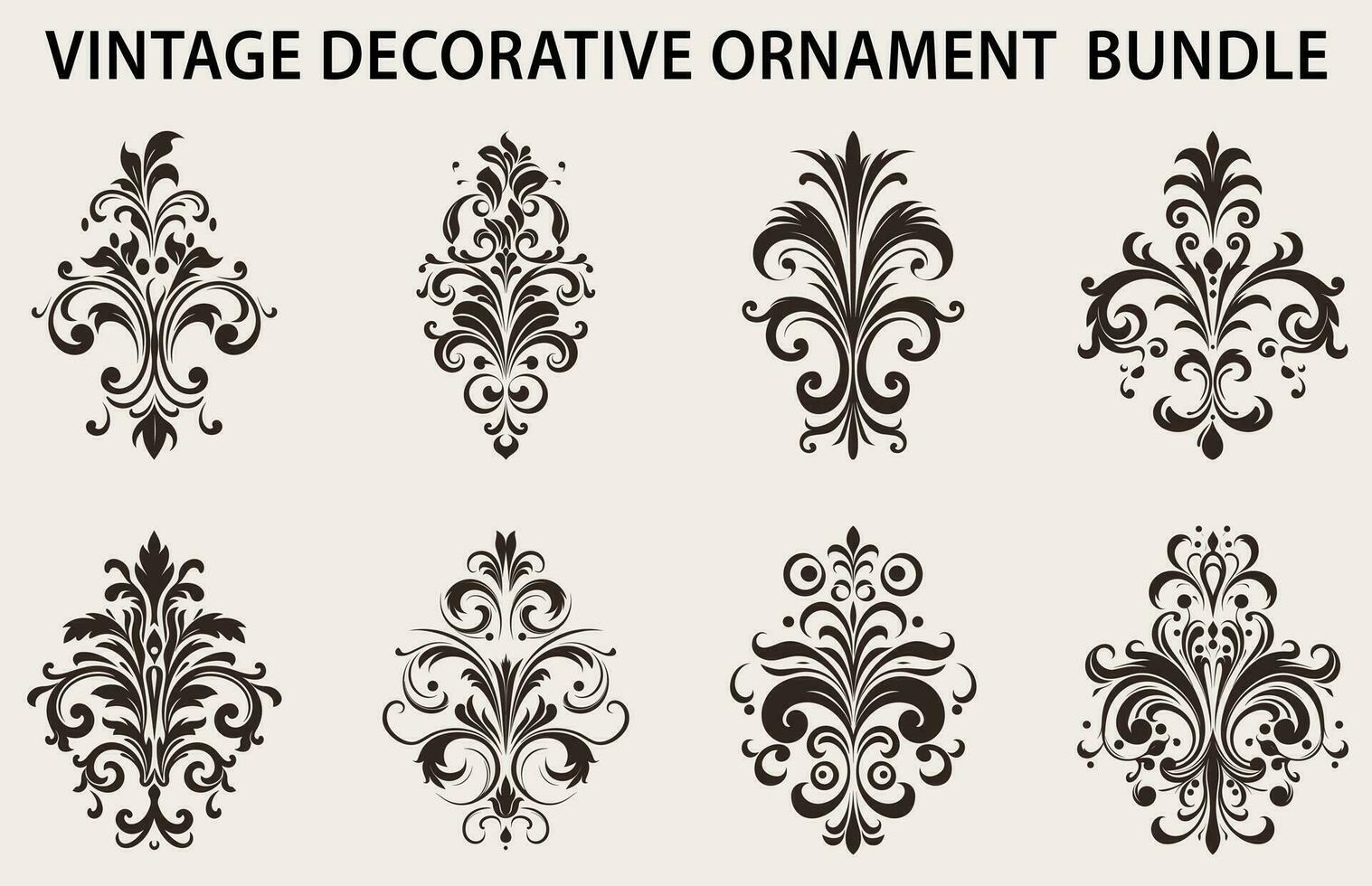 Clásico tipográfico diseño elemento vector manojo, conjunto de caligráfico vector decorativo ornamento elemento