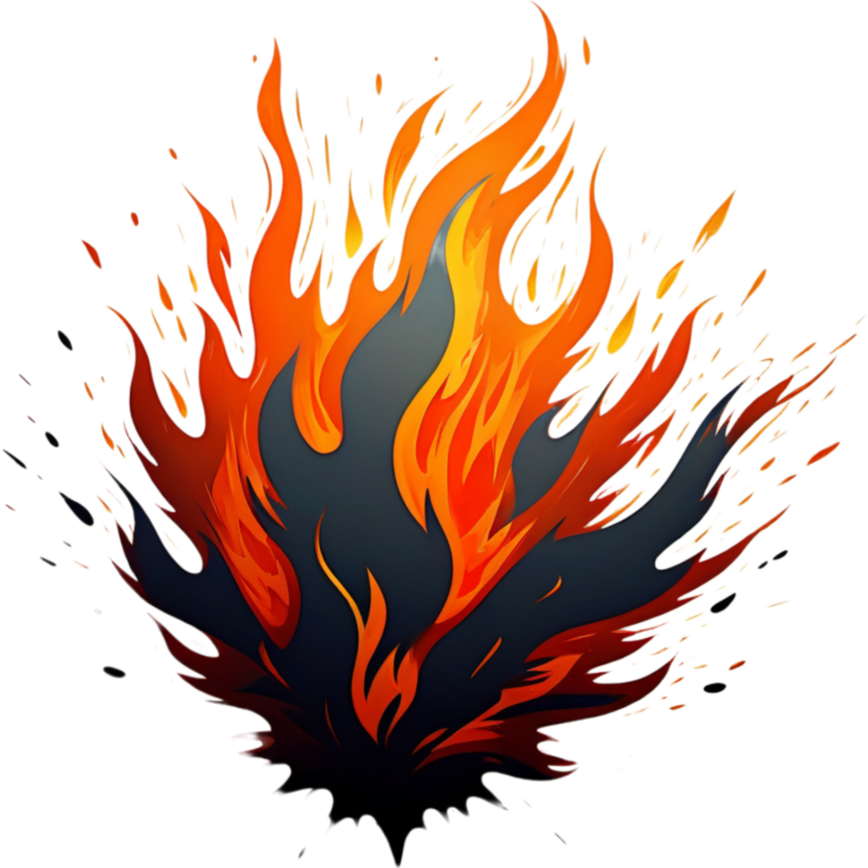 Feuer Explosion sprengen Flamme. ai generativ png