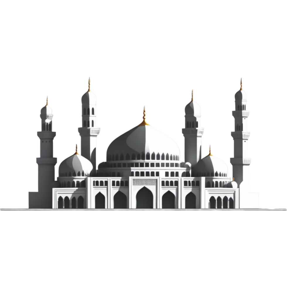 islamique mosquée silhouette. ai génératif png