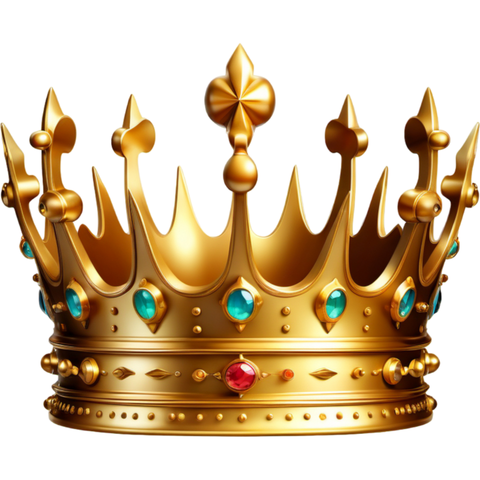 3d Golden Crown. AI Generative png