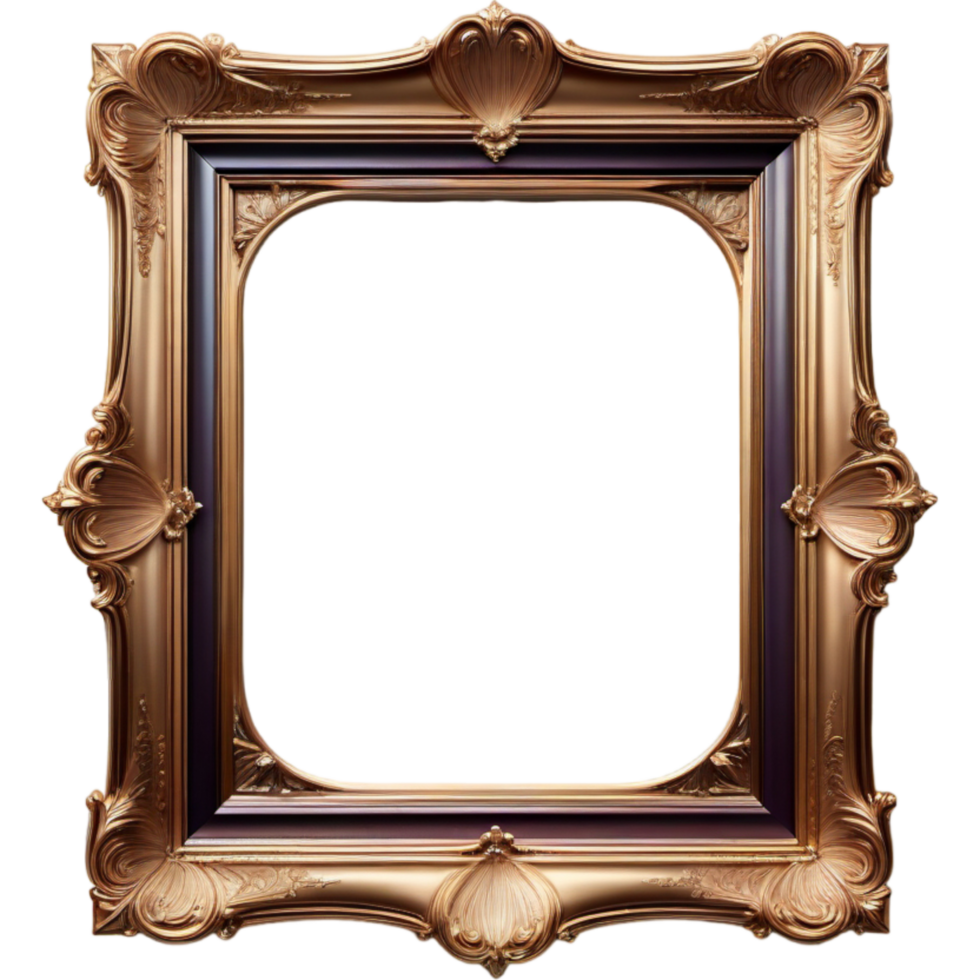 Elegant European Picture Frame. AI Generative png