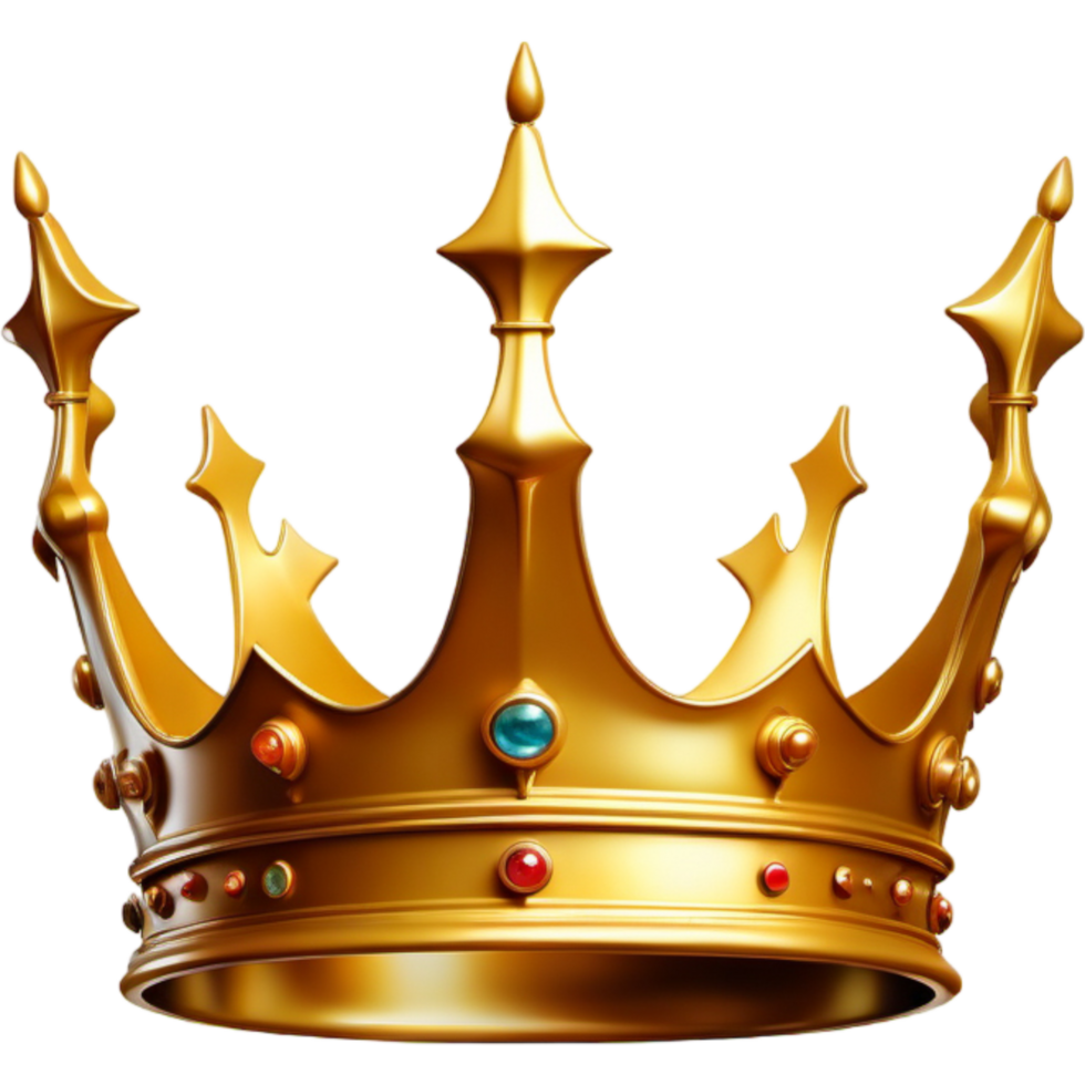 3d Golden Crown. AI Generative png