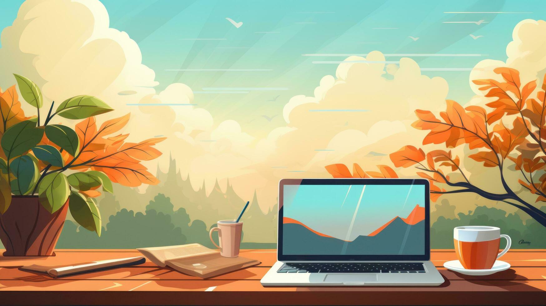 Work from home - Remote work setups and technology photo