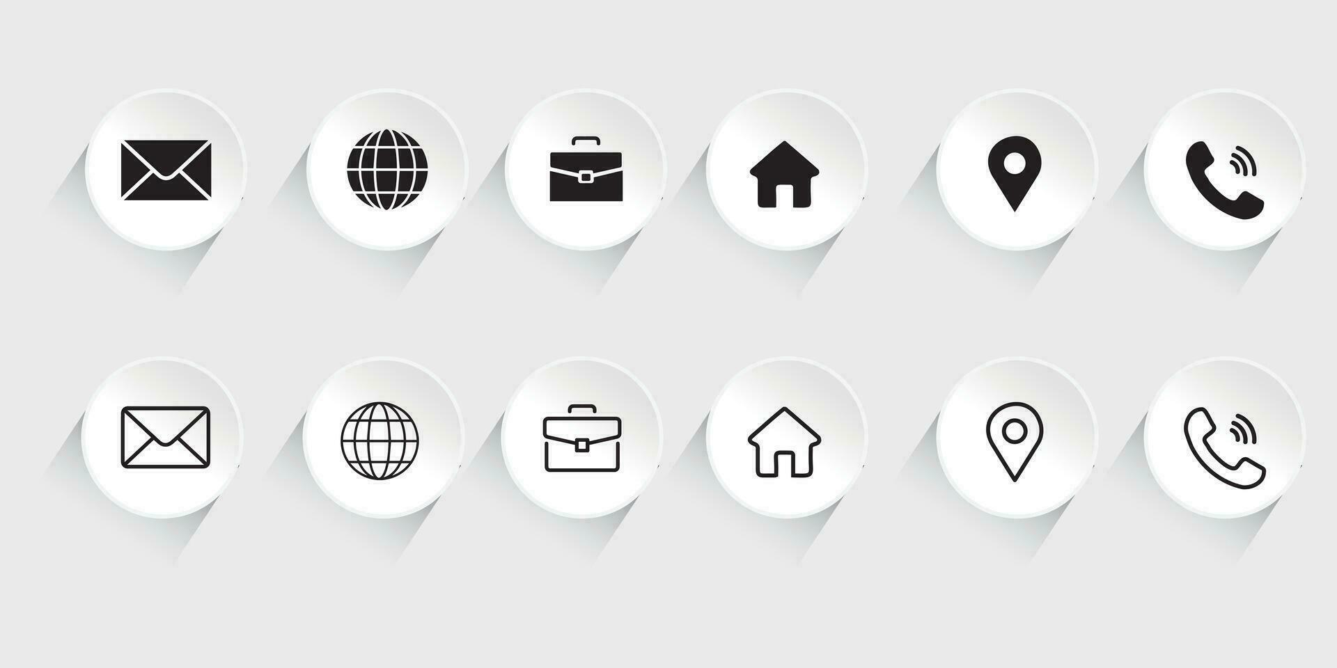 Set of Website icon vector. Communication icon symbol vector