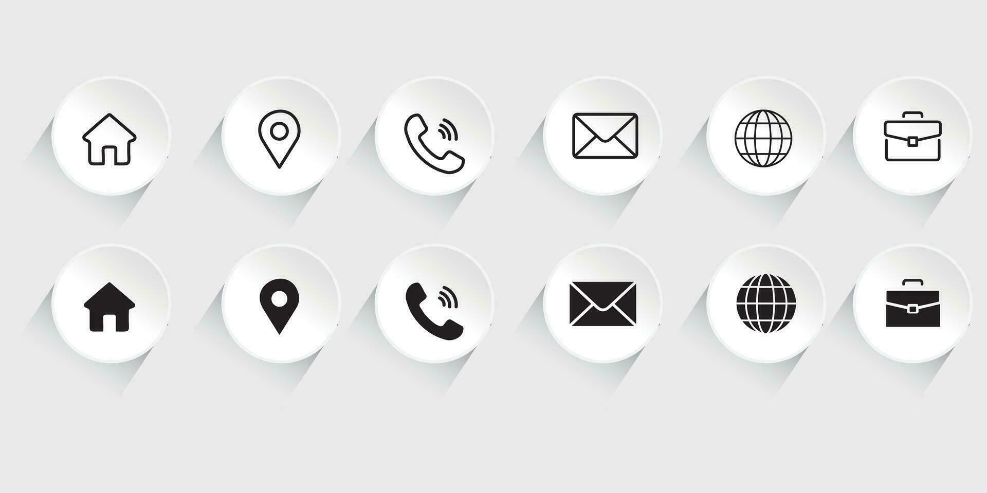 Contact us icon vector. Communication icon set vector