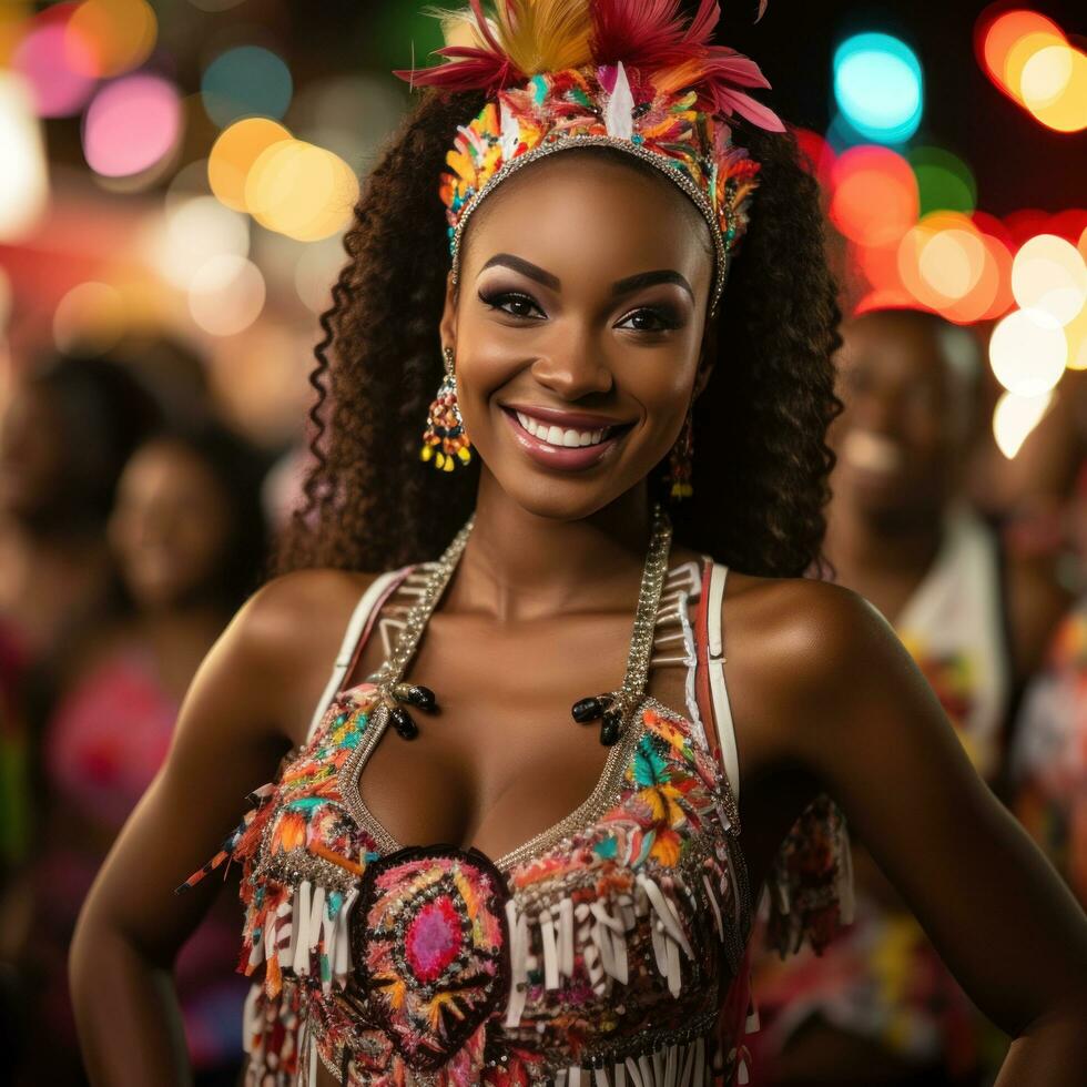 Traditional Caribbean costumes and music at Carnival 29882371 Stock Photo  at Vecteezy