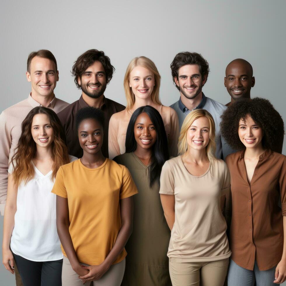 Diversity - People of all races and genders together photo