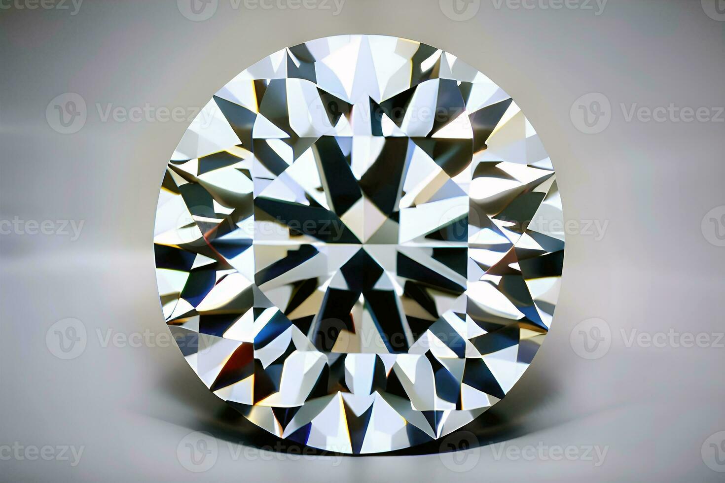 closeup of a beautiful diamond. AI Generative photo