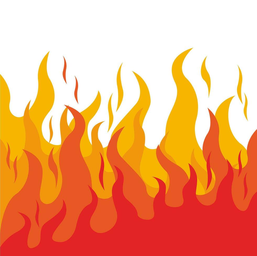 Fire sign. Fire flame icon isolated on white background. Vector illustration