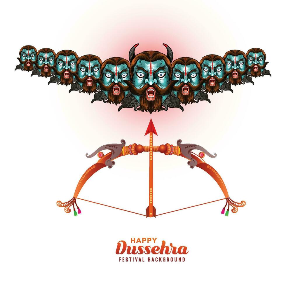 señor rama con flecha asesinato ravana en contento dussehra antecedentes vector