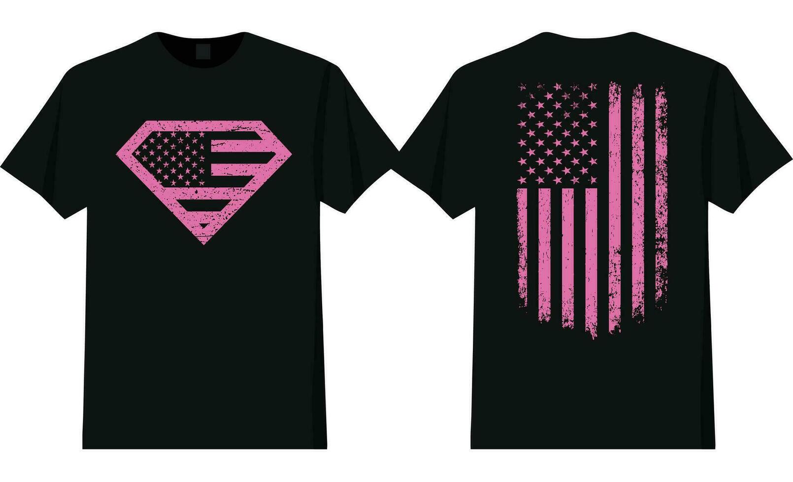 Real Heroes Wear Pink T Shirt vector