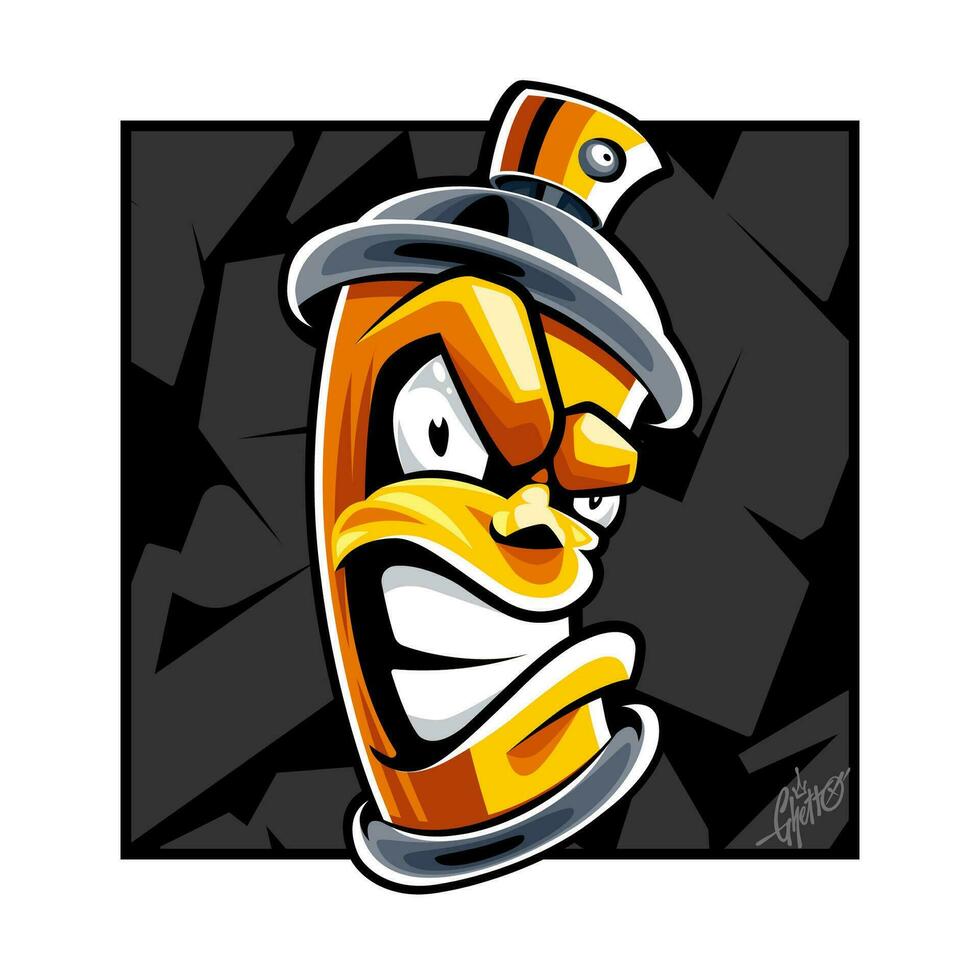 Graffiti Design With Mad Spray Can vector