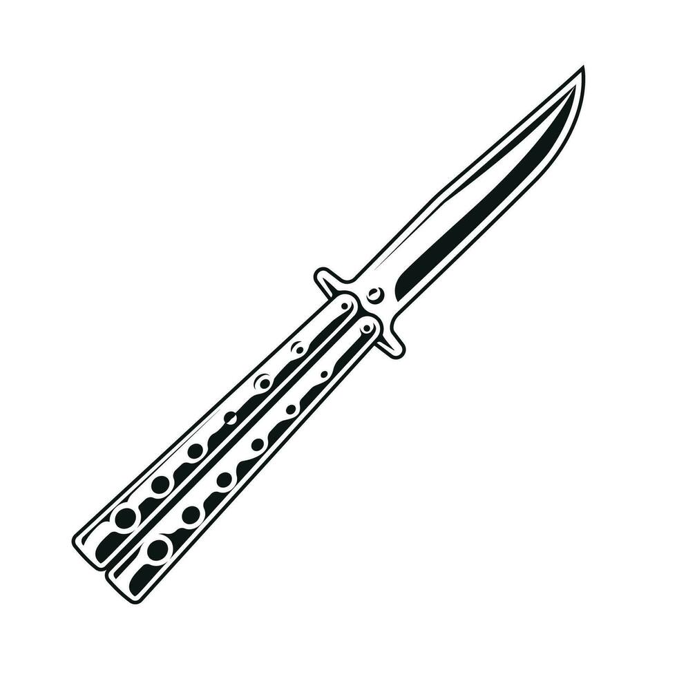 Vector Balisong Knife Isolated 29882909 Vector Art at Vecteezy
