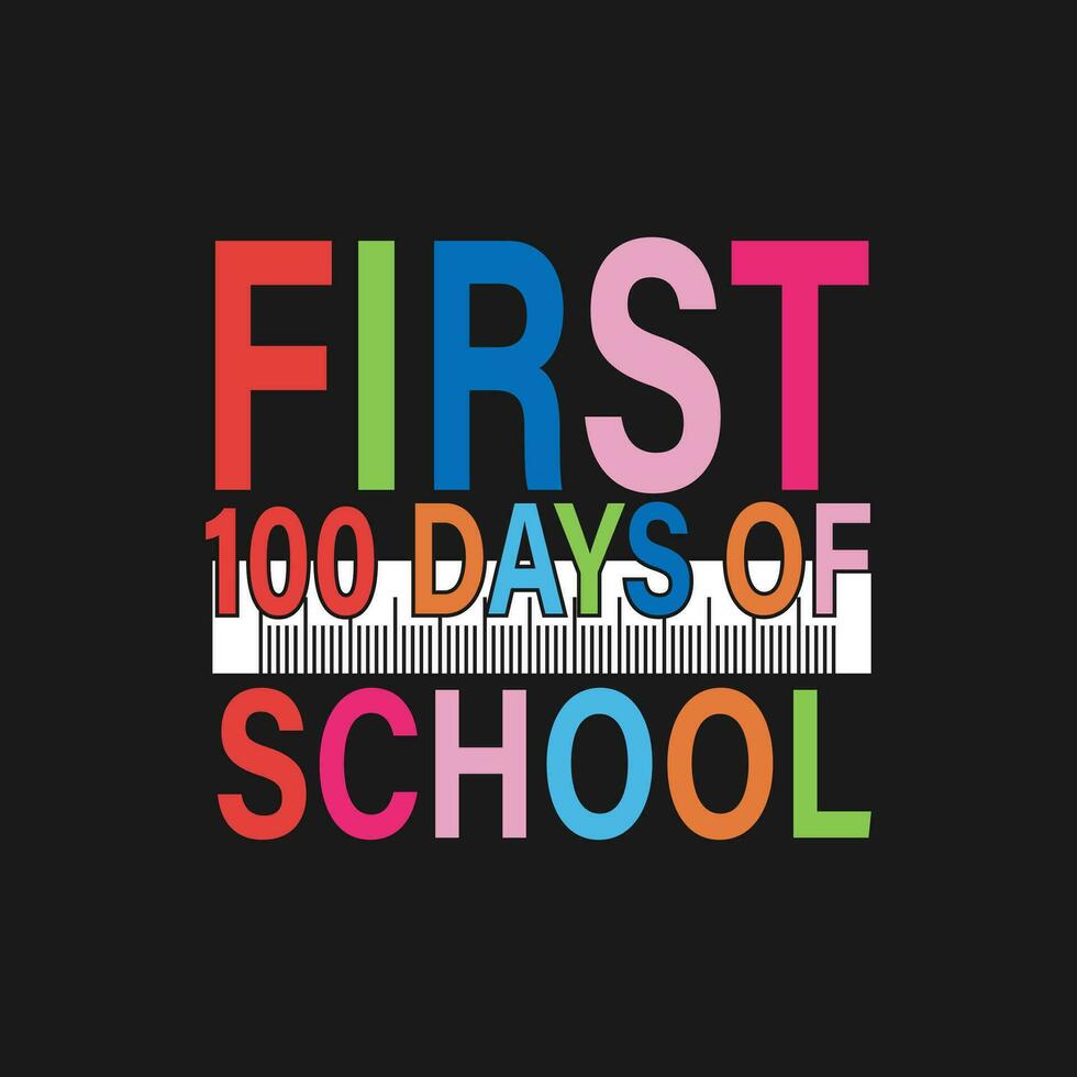 First 100 days of school 29882940 Vector Art at Vecteezy