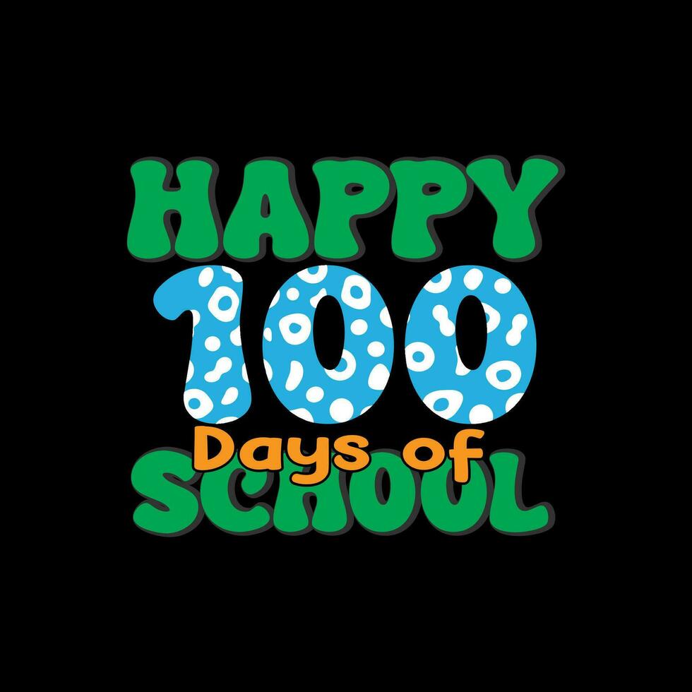 Happy 100 days of school vector