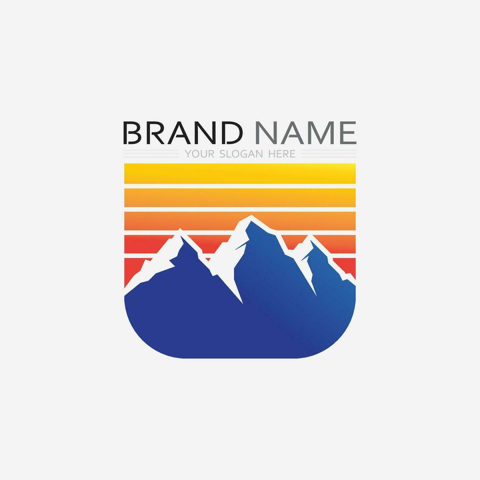 logotipo de icono de montaña vector