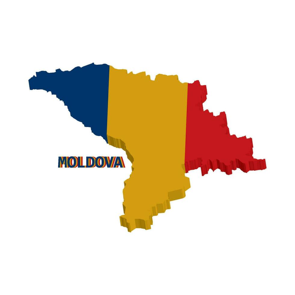 Moldavia mapa icono vector