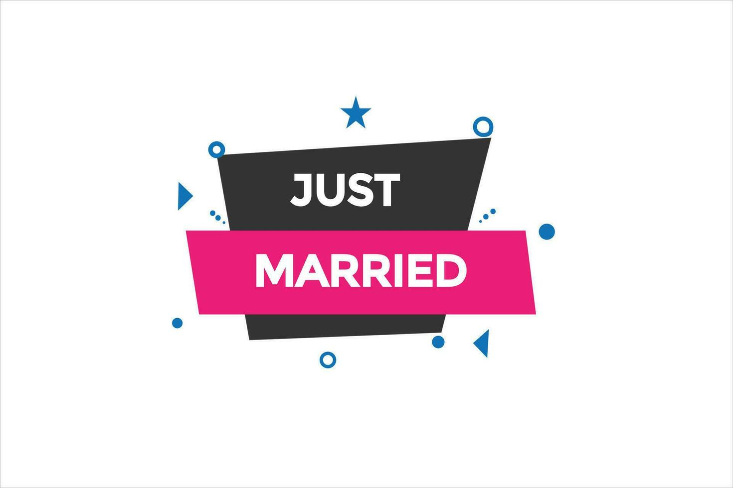 new just married modern, website, click button, level, sign, speech, bubble  banner, vector