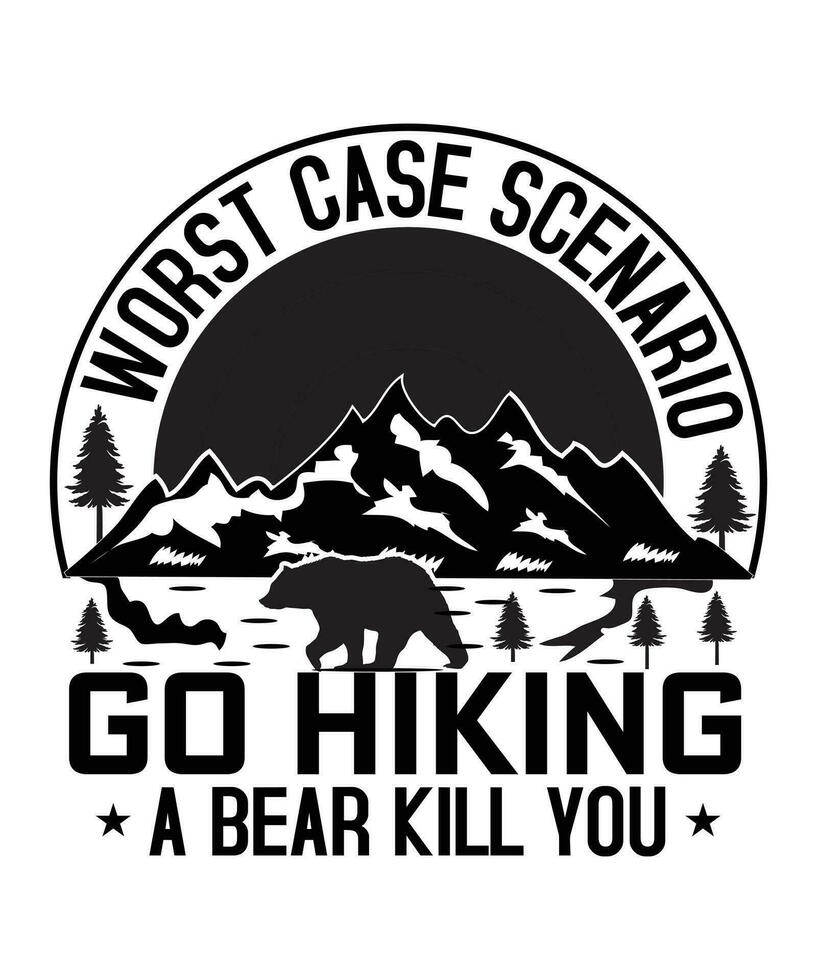 worst case scenario go hiking a bear kill you vector