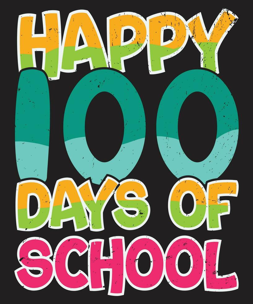 Happy 100 days of school vector