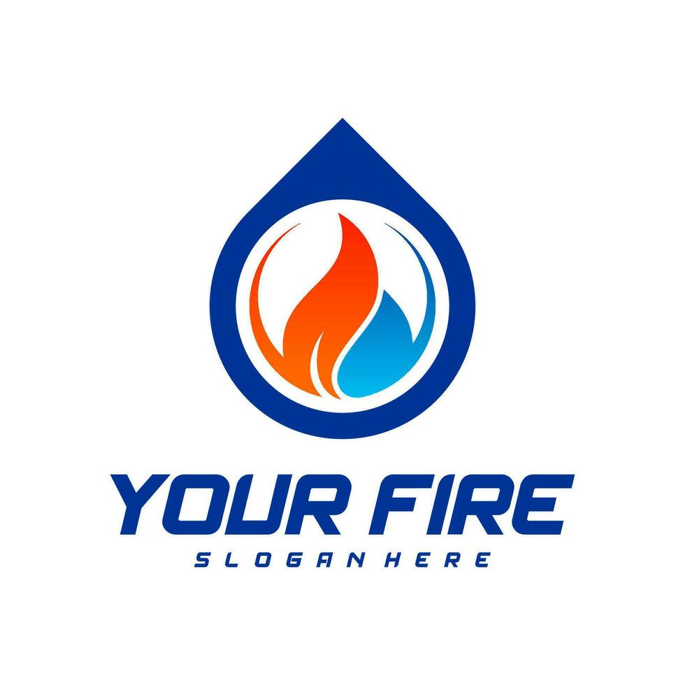 Modern fire logo concept or icon design. Vector illustration