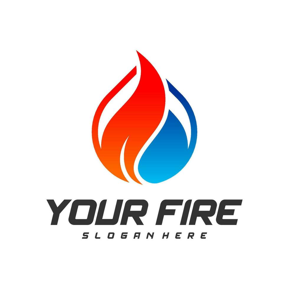 Modern fire logo concept or icon design. Vector illustration