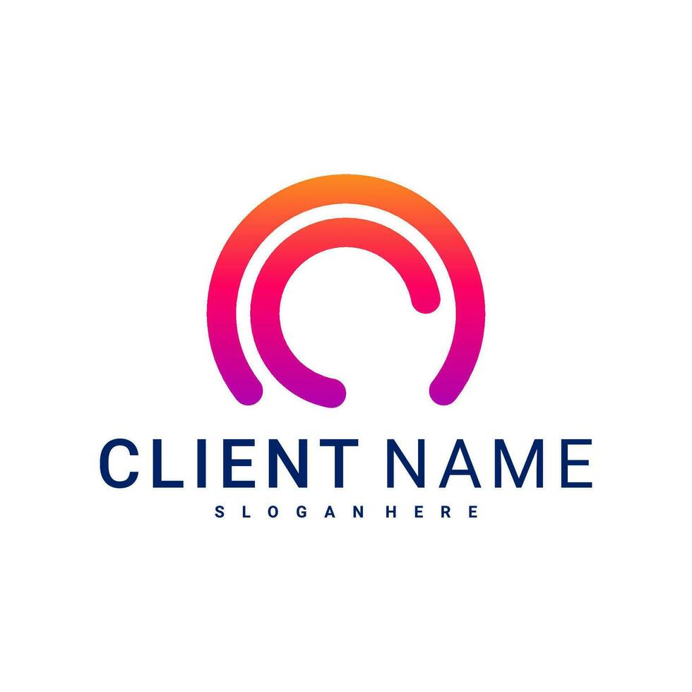 Modern and Minimal letter C logo. Simple initial C monogram logo design vector template.