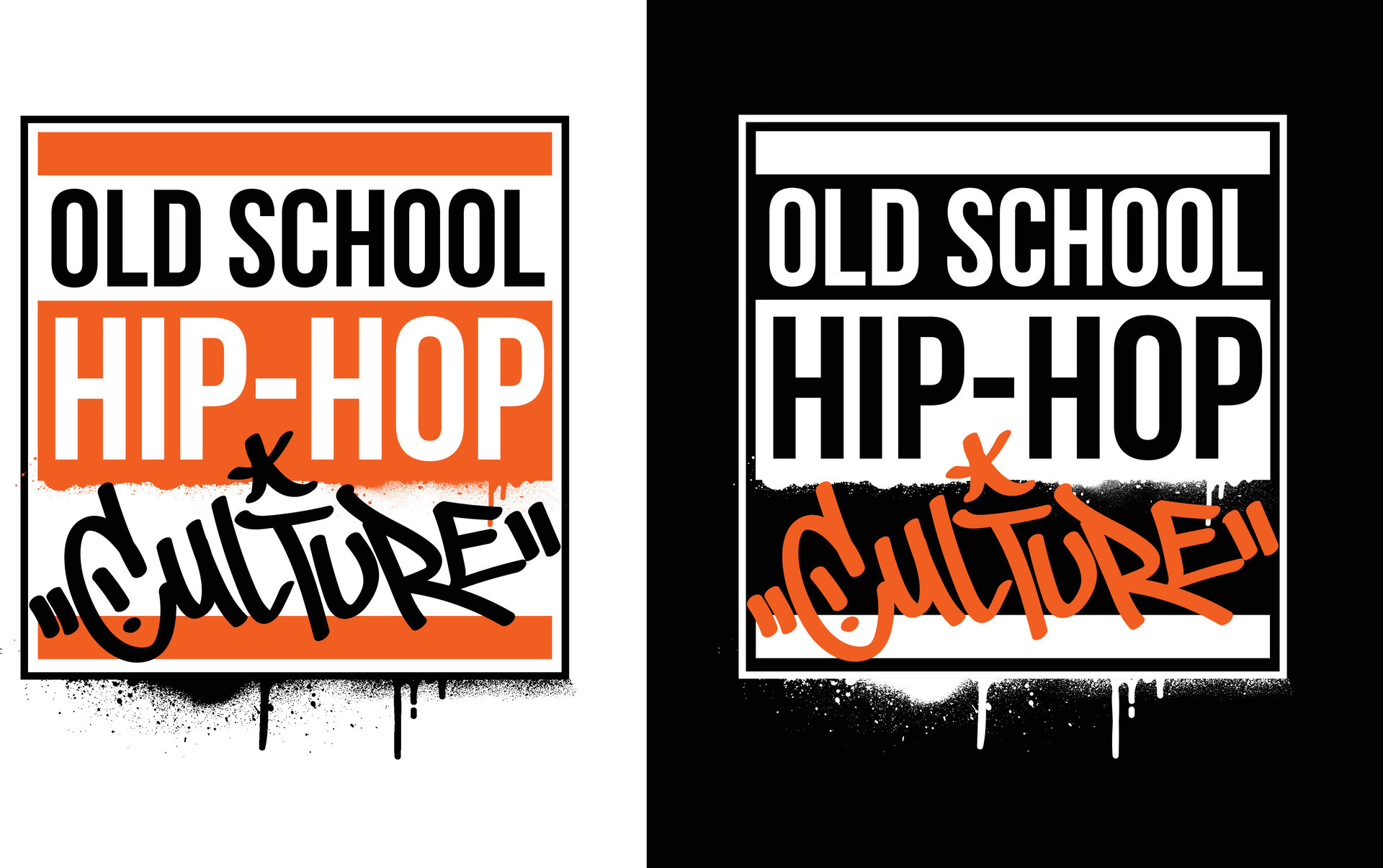 Urban street art hip-hop graffiti designs. Streetwear typography vector