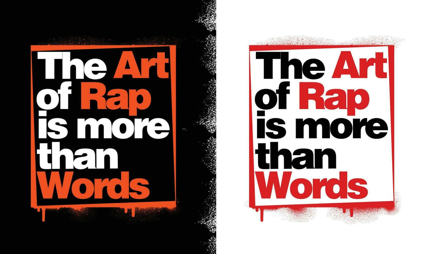 Urban street art hip-hop graffiti designs. Streetwear typography vector illustrations.