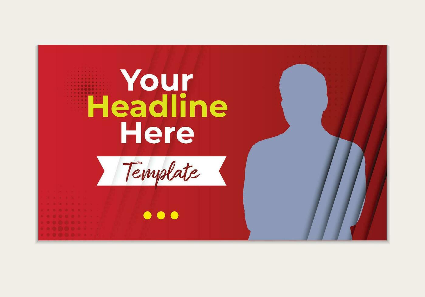 Web banner and YouTube thumbnail design template vector