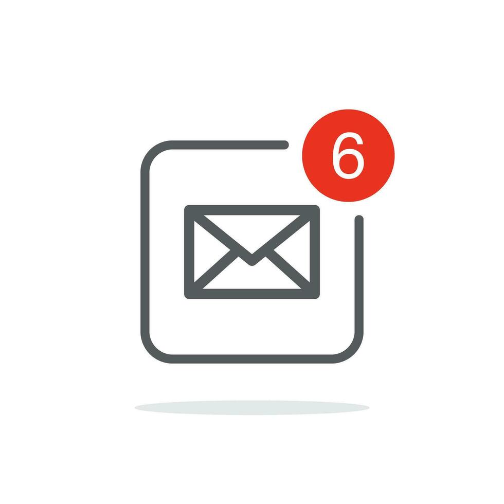 New message icon in flat style. Incoming inbox email vector illustration on isolated background. Bubble notification sign business concept.